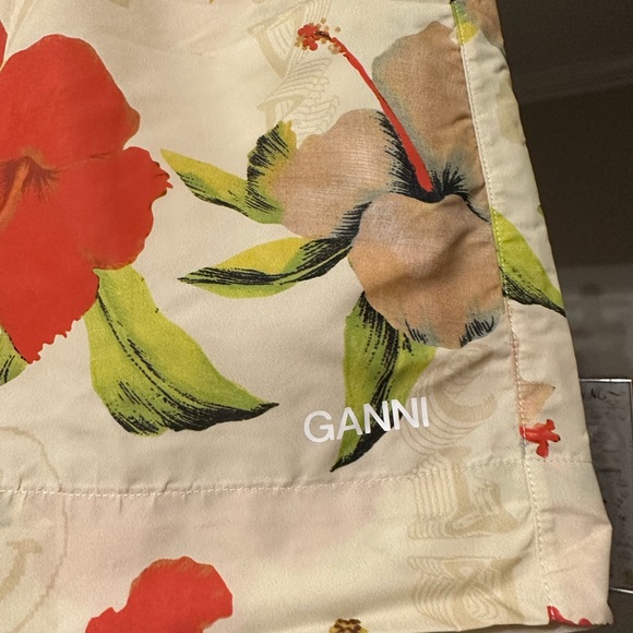 Ganni Floral Surfer Swim Shorts Sz 2 (US) NWT - Picture 4 of 9